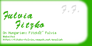 fulvia fitzko business card
